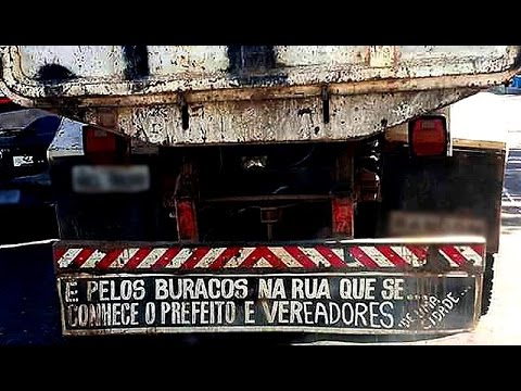 As melhores frases de para-choques de caminhão